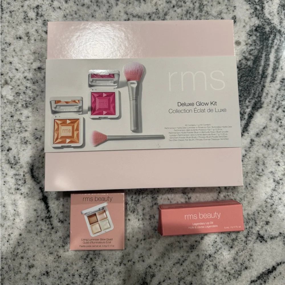rms beauty Deluxe Glow Kit, Living Luminizer Glow Quad, Legendary Lip Oil - Picture 5 of 9
